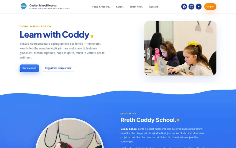 Learn with Coddy homepage